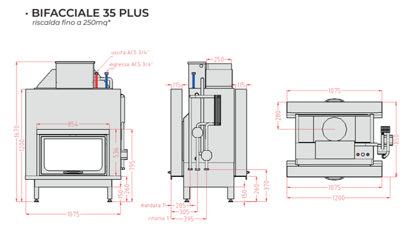 DIMENSIONI SCHEDA TECNICA HELIOS BIFACCIALE 35 PLUS