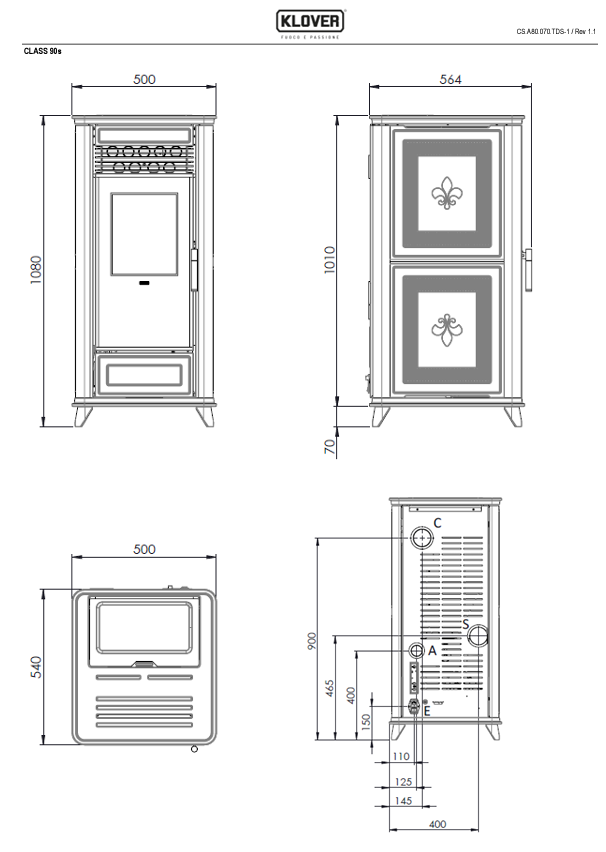 DIMENSIONI SCHEDA TECNICA