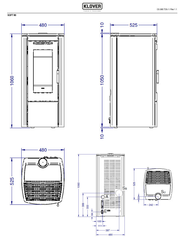 DIMENSIONI SCHEDA TECNICA