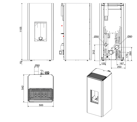 DIMENSIONI SCHEDA TECNICA MAKO