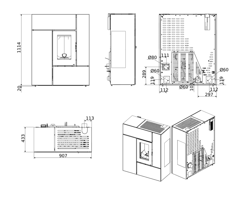 DIMENSIONI SCHEDA TECNICA