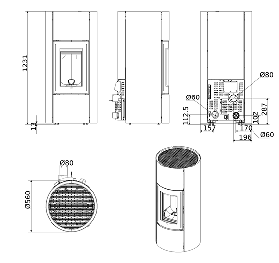DIMENSIONI SCHEDA TECNICA