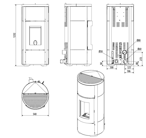 DIMENSIONI SCHEDA TECNICA