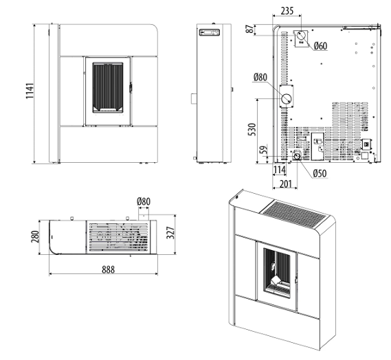 DIMENSIONI SCHEDA TECNICA