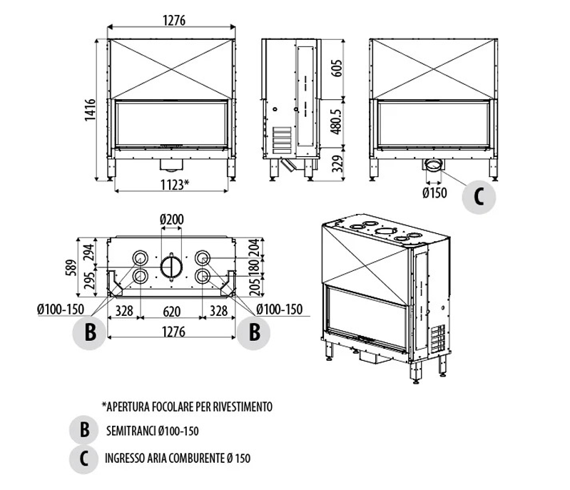 DIMENSIONI SCHEDA TECNICA