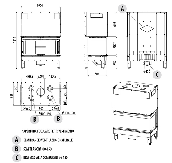 DIMENSIONI SCHEDA TECNICA