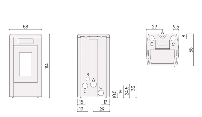 DIMENSIONI SCHEDA TECNICA