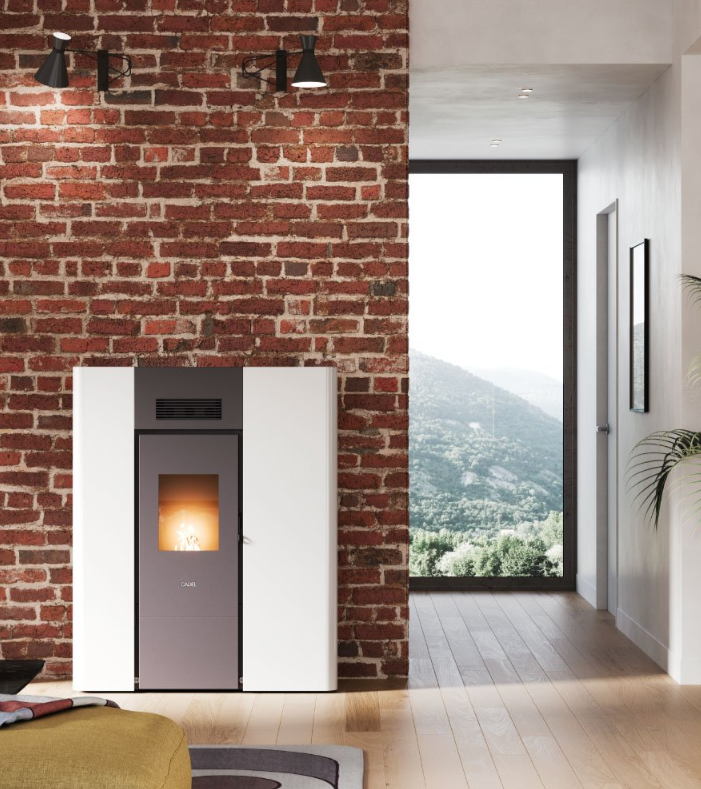 STUFA A PELLET CADEL MAYA HYDRO 24 FUOCO NATURALE