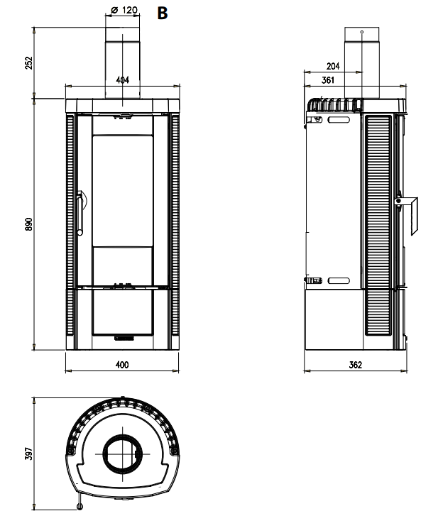 DIMENSIONI SCHEDA TECNICA