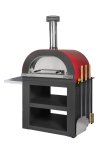FUOCONATURALE.IT FORNO A LEGNA CLEMENTI GOLD CON CARRELLO 100 X 60