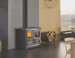 PM STUFE E CAMINI TIVOLI CUCINA A LEGNA NORDICA EXTRAFLAME ROSA L VST.16 STEEL