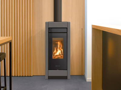 FUOCONATURALE.IT STUFA A LEGNA THERMOROSSI ESSENZA EVO WOOD METALCOLOR 11.4 KW