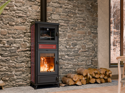 FUOCONATURALE.IT TERMOSTUFA A LEGNA THERMOROSSI FLORA MAIOLICA 15.1 KW