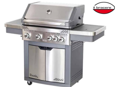 IL BRACERE GENERATION BARBECUE A GAS GENERATION FUNPRO ACCIAIO INOX 4 FUOCHI