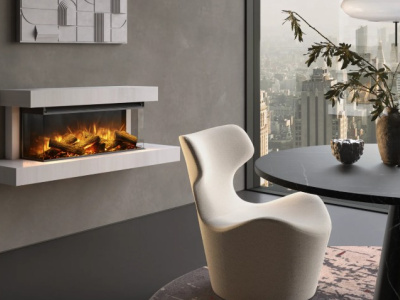 PM STUFE E CAMINI TIVOLI CAMINO ELETTRICO NORDICA EXTRAFLAME LUMEN 870 C0N CORNICE