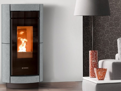 STUFA A PELLET THERMOROSSI DORICA STONE NATURAL PLUS EVO 11.4 KW 