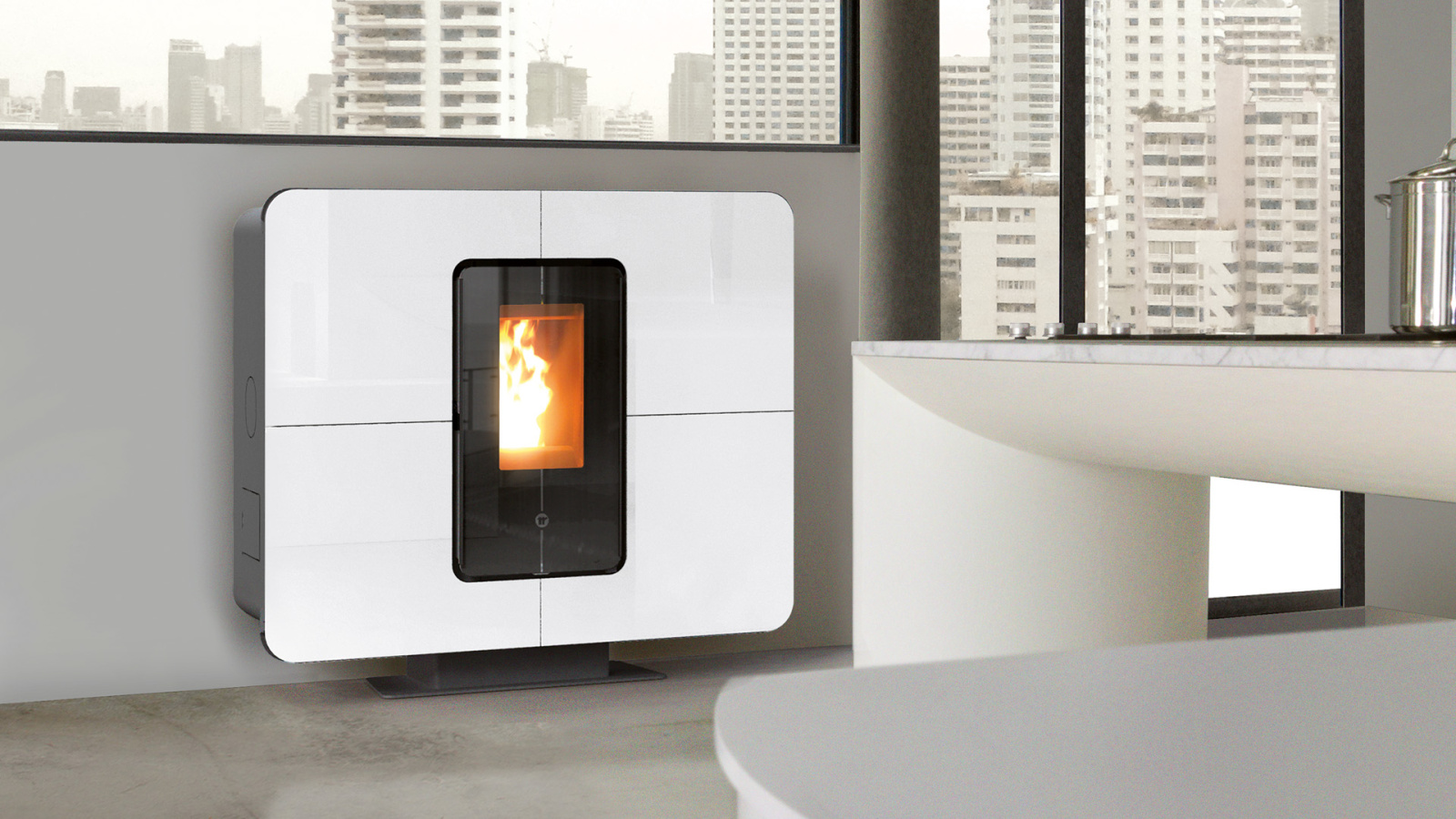 PM SRL STUFE STUFA A PELLET IDRO SLIMQUADRO 13.3 KW